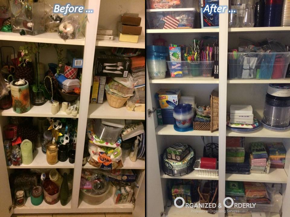 Shelves and Drawers Organization before and after