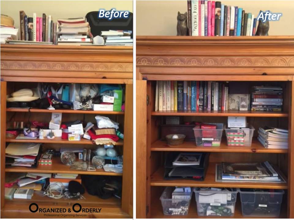 Shelves and Drawers Organization before and after