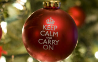 Keep Calm and Carry On Christmas Ornament